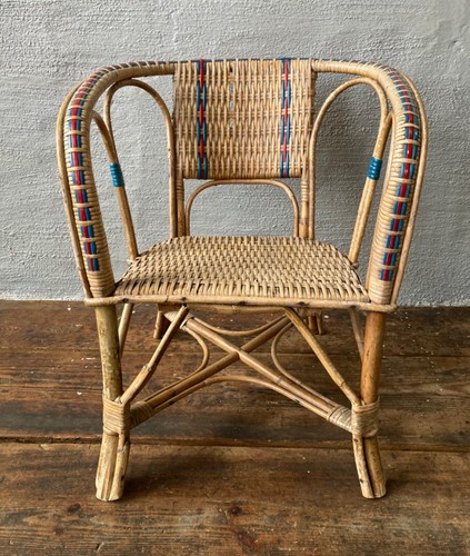 Chaise osier vintage - chaise, en