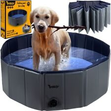 Piscine Pliable En Plastique Pour Chiens Animaux Domestiques Jardin 100x30