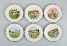Villeroy & Boch, design Gérard Laplau. A set of six porcelain plates.