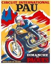 Affiche Circuit Pau Moto -