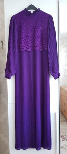 Robe soirée longue violet - robe,