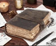 Ancien journal en cuir livre