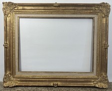 Cadre à clé 12P doré et mouluré début XXè Feuillure: 43x57,5 cm Vue: 44,5x53,5cm