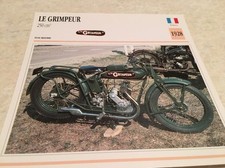 Carte moto Le Grimpeur 250 cm3 1928 collection atlas motorcycle France
