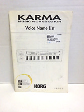Original Korg Karma Music Workstation Voice Name List   ** FREE SHIPPING  **