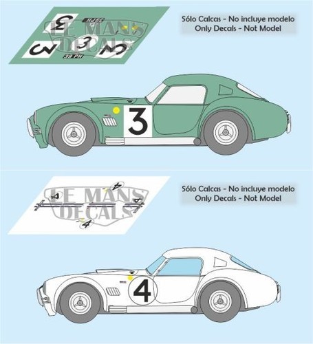 Decals cobra coupe mans - coupe,