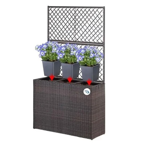 Jardinière polyrotin noir - polyrotin,
