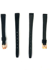 BRACELET MONTRE CUIR VERITABLE DAIM 10 MM NOIR