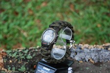 Custom Casio 550 Paracord Premium Survival Watch Kit OD Green -firesteel knife
