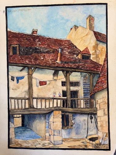 Bessonnat aquarelle signée - aquarelle, et