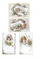4 Anciens Chromos  fin XIX