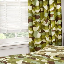 Rideaux Doublés Camouflage 66" x 72" Neufs Armée Militaire Chambre Garçon