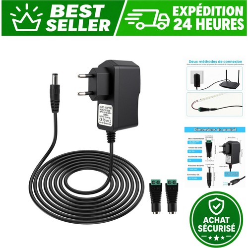 Adaptateur secteur 12v - 12v, 2a