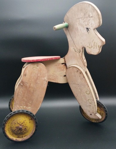 Jouet ancien caniche - ancien, à