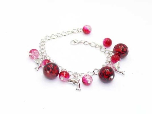 Bracelet argente perles - bracelet, en
