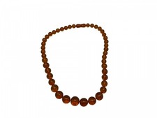 Collier ambre - couleur cognac