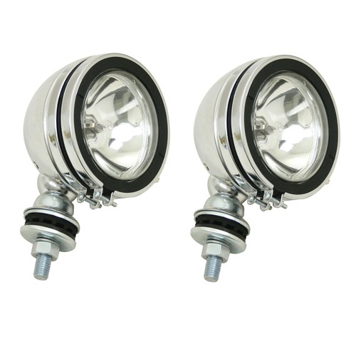 Pair chrome off road lights - chrome, off‑road