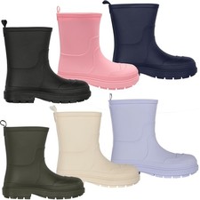Enfants Filles Bottes en Caoutchouc Anti-dérapant Imperméable Léger Pluie Bottes