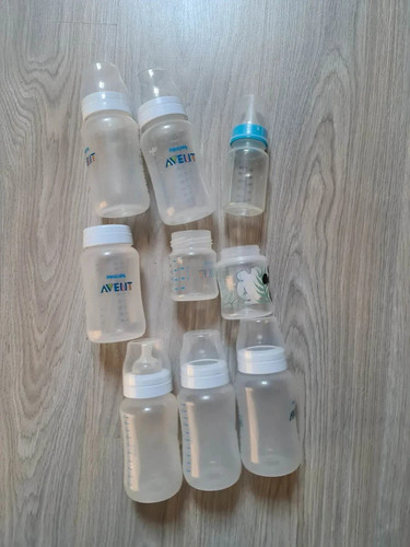 Lot biberons avent - 9, sans