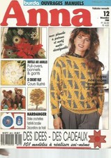 BURDA - ANNA N°12-1988 - CADEAUX BRODES / TRICOT POUR NOEL / NOUNOURS A COUDRE