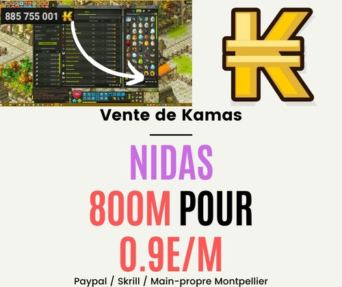 Dofus nidas kamas - nidas, 800m