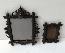 LOT 2 CADRE PORTE-PHOTO BOIS NOIRCI SCULPTE NAPOLEON III