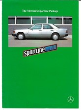 Mercedes-Benz 190 & W124 Sportline Package 1990-1991 UK Market Foldout Brochure