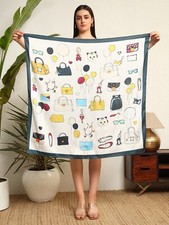 Écharpe Carrée En Soie De