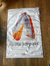 PLV publicité Bache officielle  Apple IBOOK CLAMSHELL BLEU/ORANGE VINTAGE 1999