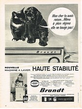 ADVERTISEMENT ADVERTISING 1960 BRANDT Washing Machine High Stability