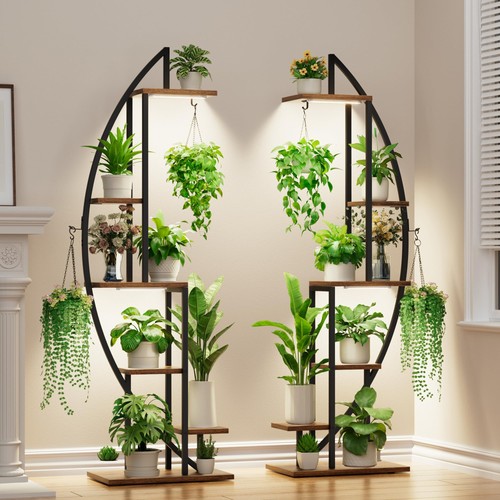 Porte plante avec - plante, lampe