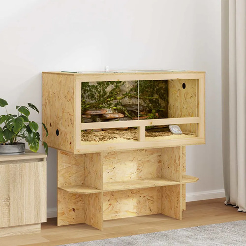 Terrarium marron osb enclos - marron,