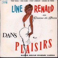 Line Renaud Dans Plaisirs 7" vinyl France Pathé 1959 ep in pic sleeve EG497