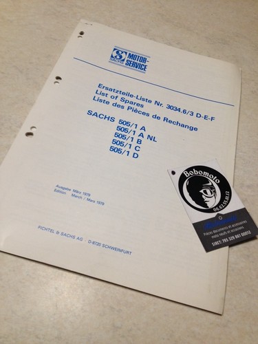 Sachs moteur parts list 505 - , /