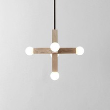 Lustre Lumineux En Bois Massif