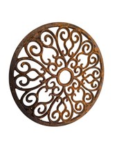 Grille En Fonte Paillasson , 33 Cms De Diamètre 