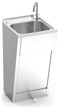 Lave mains inox sur pied normal à pédale