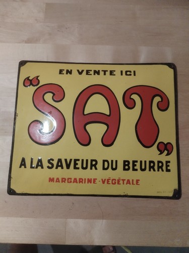 Plaque émaillée margarine - plaque,