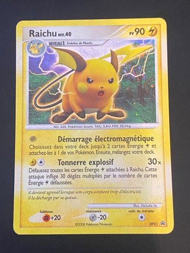 Carte pokemon raichu dp21 - carte,