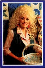 Pigeon Forge Tennessee TN Dolly Parton Dollywood Basket Quilt 1980s Postcard