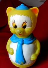 Ancien Jouet Culbuto Ourson Vintage années 1970-72-  18cm haut (très jolis sons)