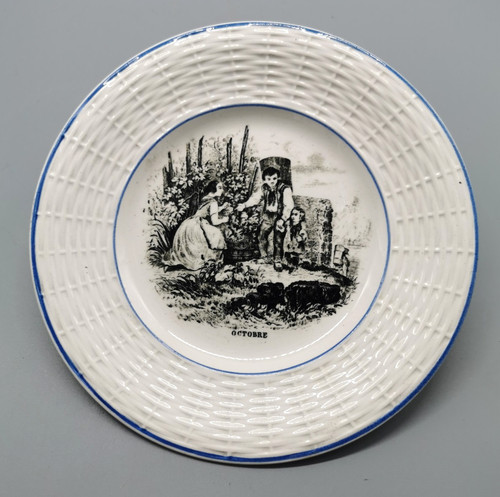 Assiette parlante les mois - mois, de