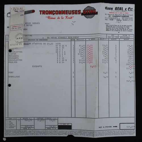 Facture tronçonneuse stihl - facture,