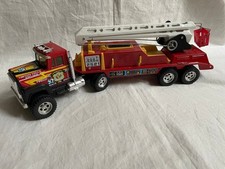 Jouet voiture miniature grand camion de pompiers américain métal GOZAN 70’
