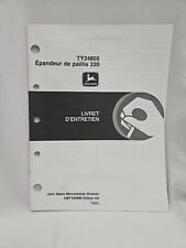 John Deere TY24805 Epandeur de Paillis 220 Spanish Livret D'entretien OMTY24999