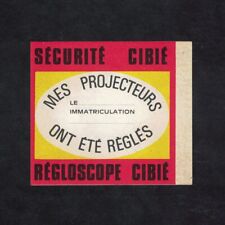 Vintage Cibié Security Regloscope Sticker / Sticker