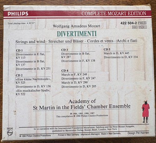 Mozart coffret divertimenti - mozart,