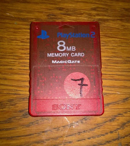 Carte mémoire ps2 rouge - mémoire,