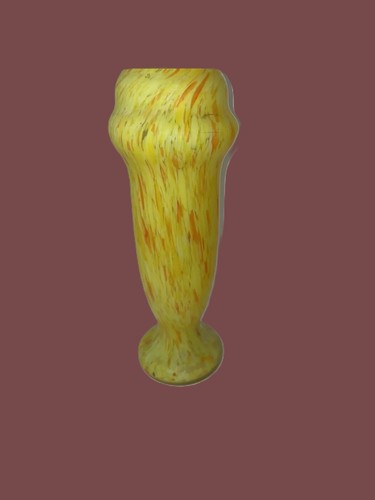 Vase pate verre jaune - de,