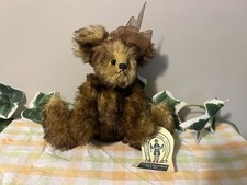 Knickerbocker Toy Mohair Blonde Tan Tipped Bear CIDER Itty Bitty Bocker Pin Ear